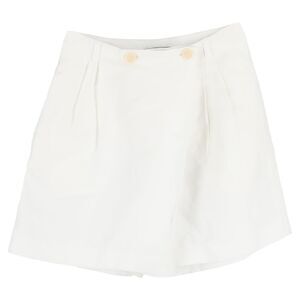 Bottega Veneta High-Rise Mini Skort in White Linen
